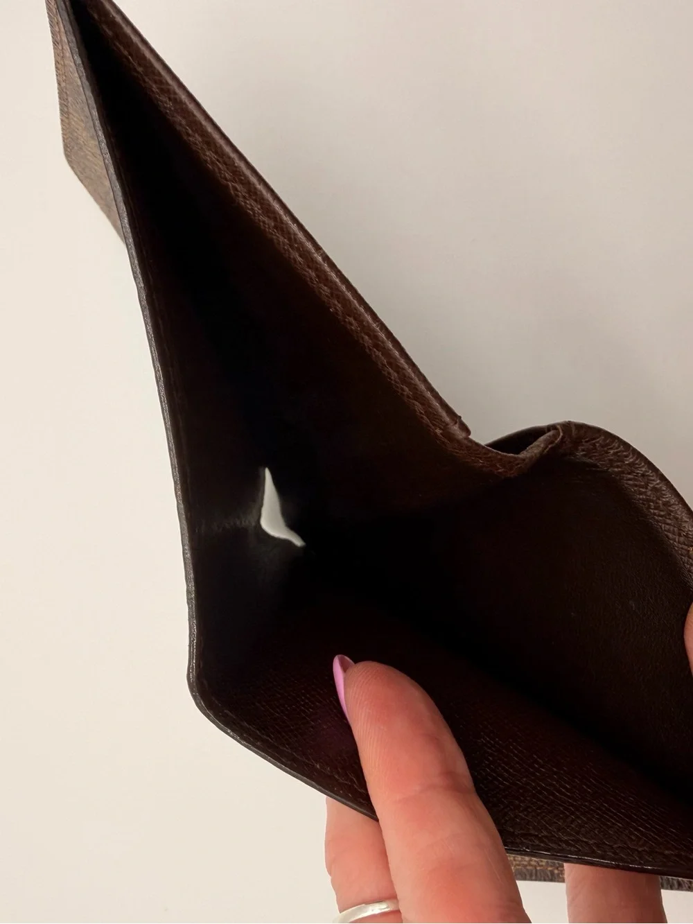 Louis Vuitton bifold wallet in damier ebene